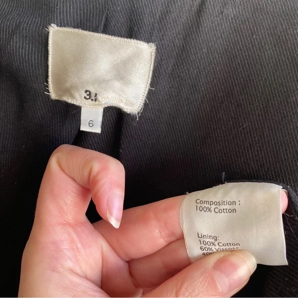 3.1 Phillip Lim M Stretch Denim Blazer Grey Black Casual Jean Jacket Spring Fall - Picture 8 of 10